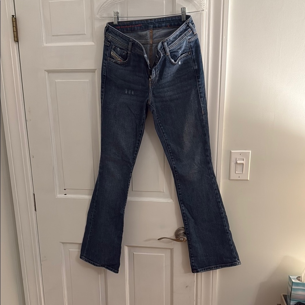 Diesel Blue Flare Wide Leg Jeans